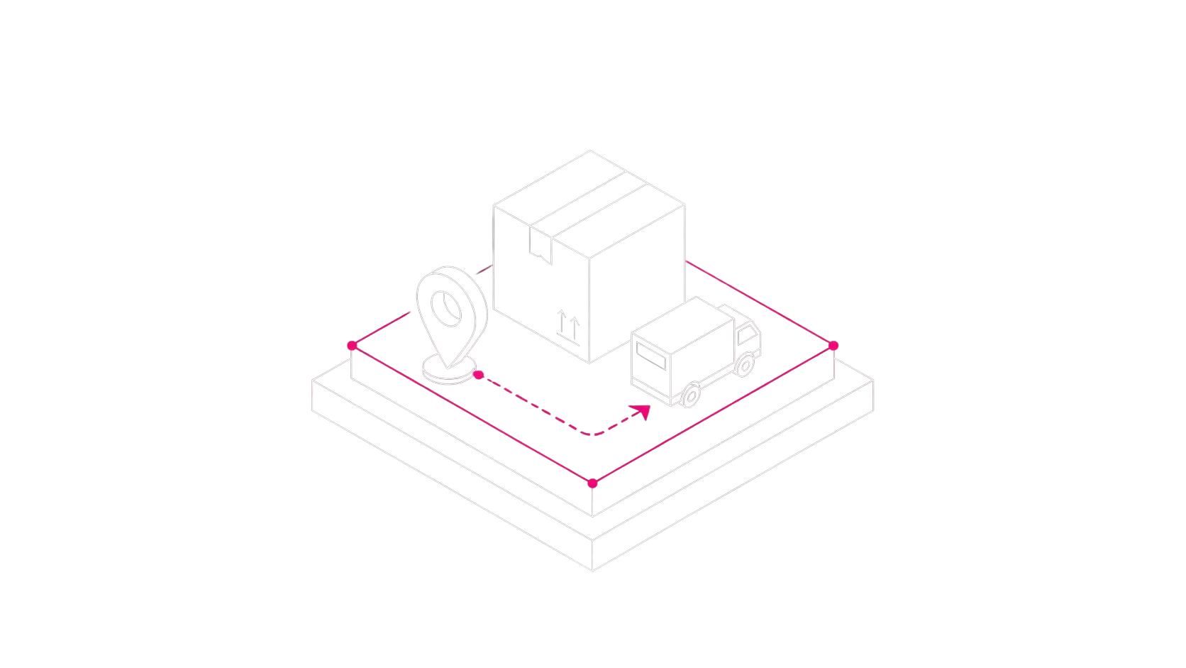Global logistics and delivery illustration